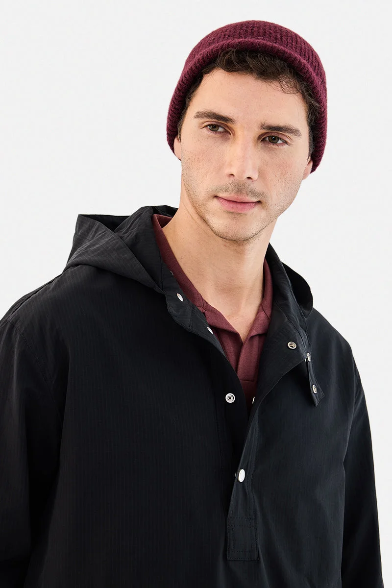 Snitch Black Hooded Snap Button Anarok Jacket for Men | Best Price UAE
